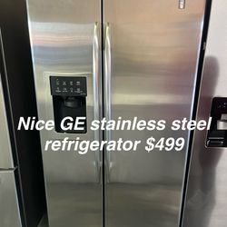 Nice GE Stainless Steel Refrigerator