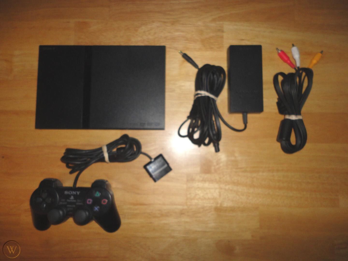 PS2 Slim with 1x controller PlayStation 2 dualshock bundle with cables