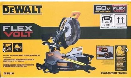 NEW DEWALT FLEXVOLT 60V 12" Sliding Miter Saw Kit