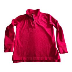 Crewcuts Boys 1/4 Zip Up Long Sleeve Shirt red Boy SZ 6-7