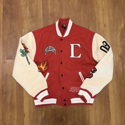 Civil Regime V2 Varsity Jacket in Red (L)