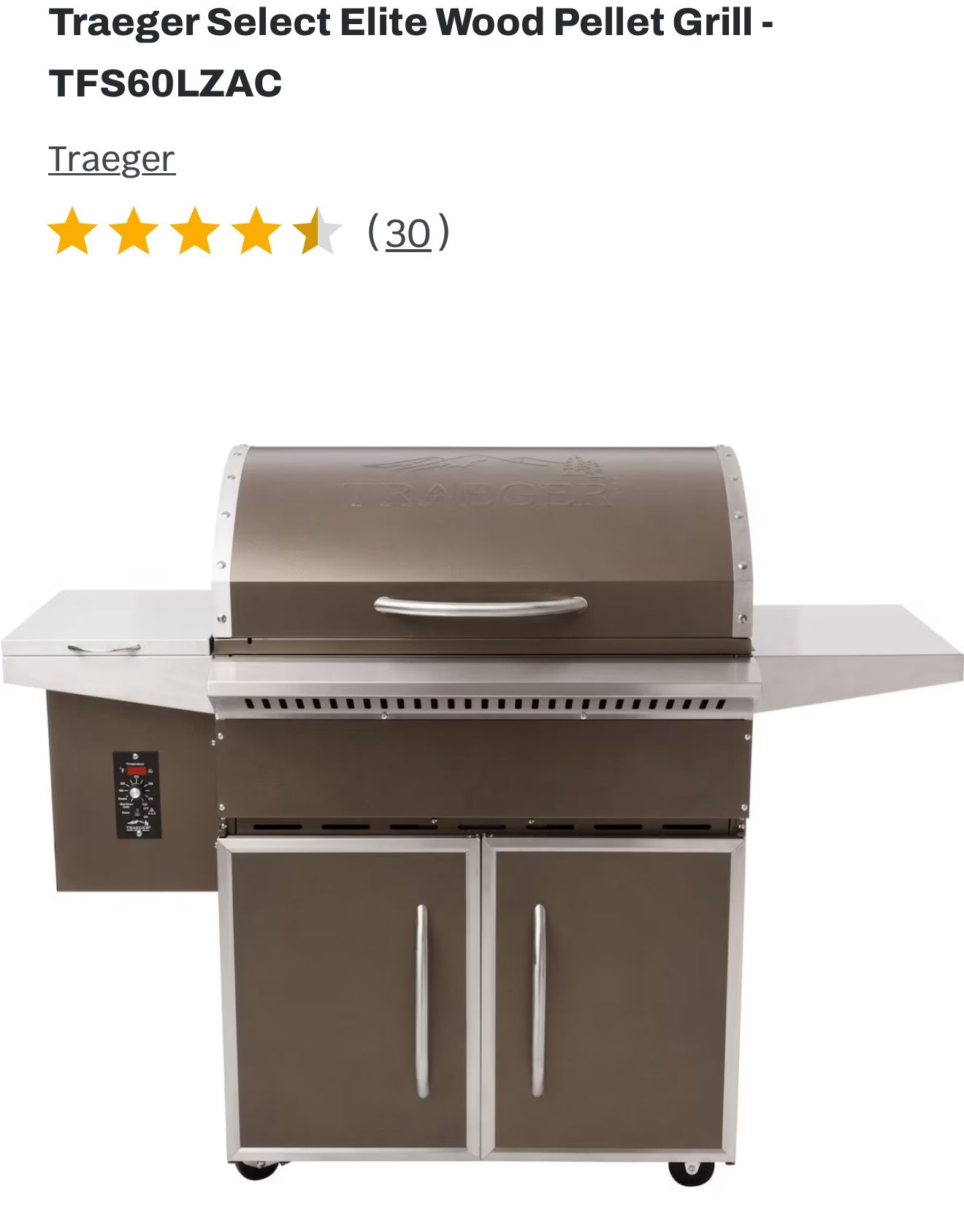 Traeger Select Elite Pellet Grill TFS60LZAC