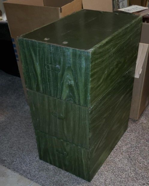 X3 VINTAGE METAL MILITARY STACKABLE INDUSTRIAL STORAGE CABINET ORGANIZER DRAWER BIN BOX CONTAINERS