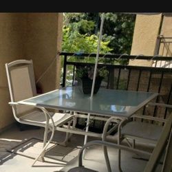 42" Squared Patio Table w/ Hole for Umbrella. Great shape.