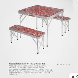 Supreme Coleman Table 2024 SS24 Brand New Picnic Sealed