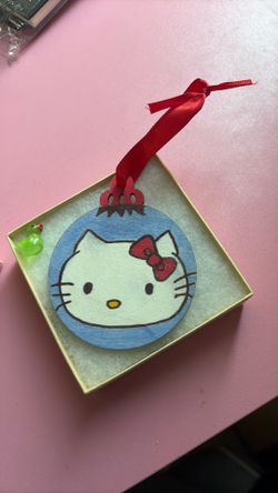 Hand Painted Hello Kitty Ornament