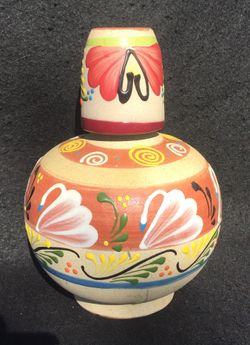 Mexican Water Jug and Glass