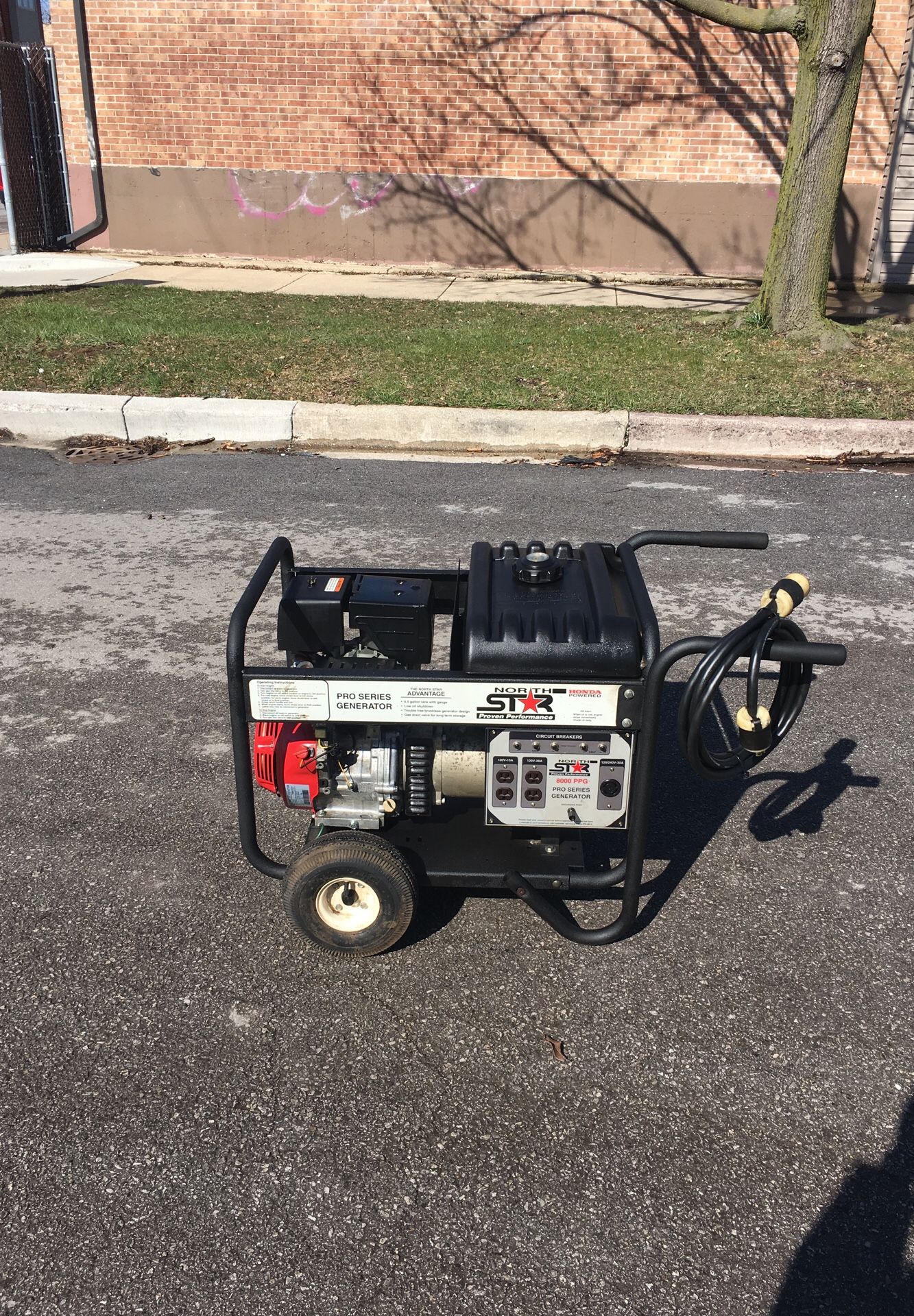 Tuned up North Star 8000 PPG Pro Series generator.