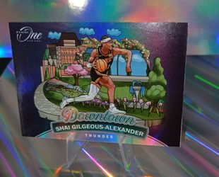 2023 Panini One and One Downtown Variation card for Shai Gilgeous-Alexander