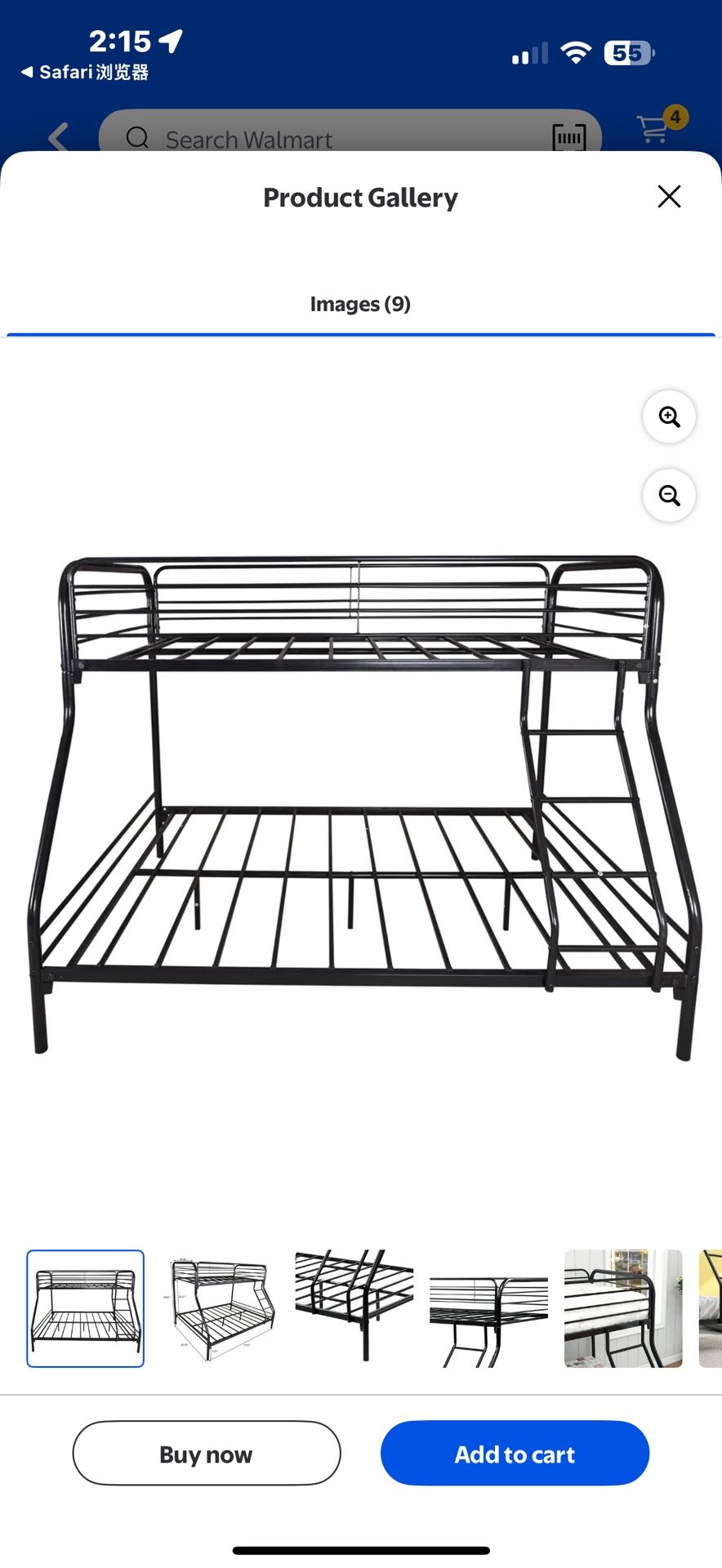 New in box T win Over Full Metal Bunk B ed Sturdy Bunk Be d Frame 