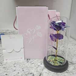 Purple Flower Glass Light 