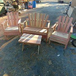 Handmade Wooden patio furniture always new always available delivery available