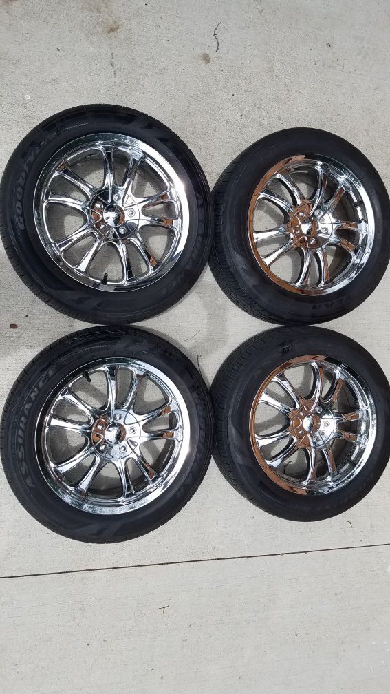 Chevy Malibu Tires and Chrome Rims