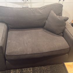 Grey Down Feathered Over Sized Chair