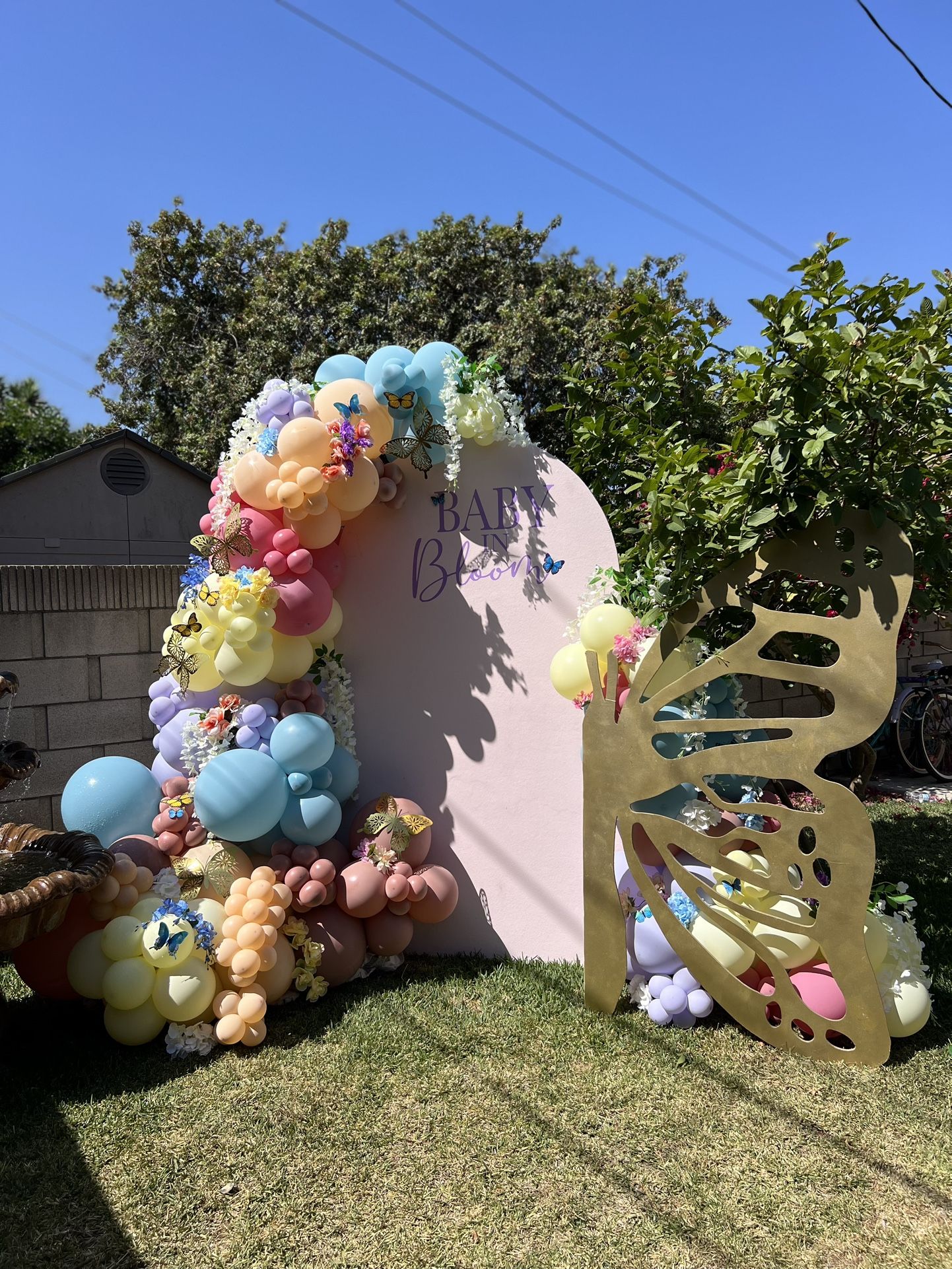 Babyshower Balloon Garland , Backdrop , Party Decorations