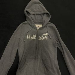 Grey Hollister Zip Up
