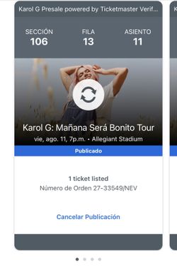 KAROL G Mañana Sera Bonito Tickets Las Vegas