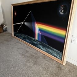 Large Fabric Art Print Of "Pink Floyd's 'The Dark Side Of The Moon" Ablum Cover