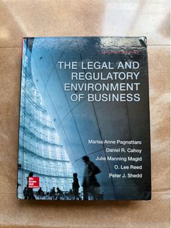 THE LEGAL AND REGULATORY ENVIRONMENT OF BUSINESS