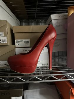 Steven Madden Red Platform Pump 