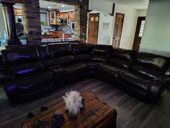 used leather sofas set
