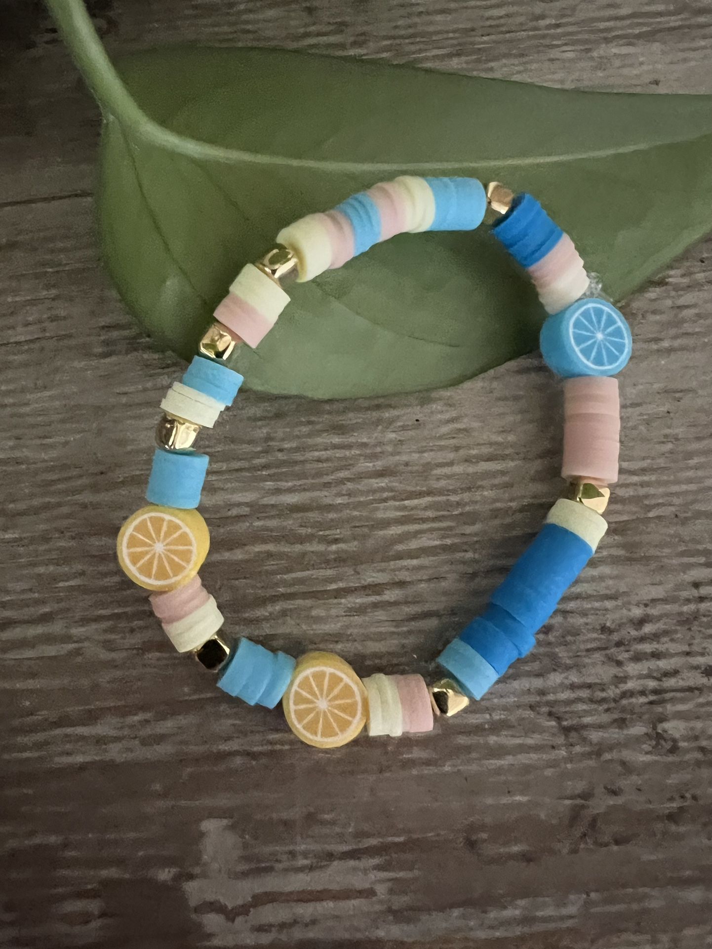 Blue And Beige Bracelet 