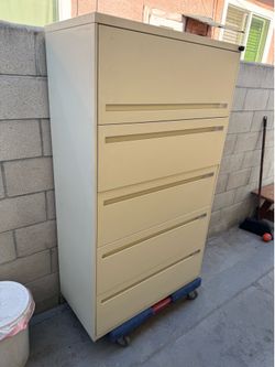 5 drawer file cabinet kimball