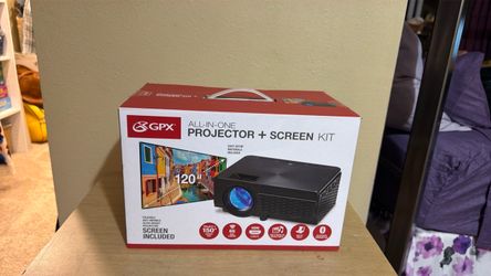 GPX All-in-One Projector + Screen Kit