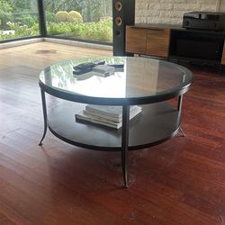 Glass coffee table