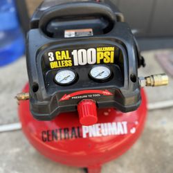  Central Pneumatic / 3 gallon 100 psi air compressor