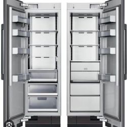 Dacor 24 inch column Refrigerator and 24 inch Freezer set.