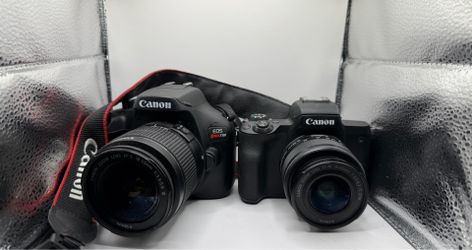 Ultimate Content Creator Bundle - Canon M50 Mirrorless & Rebel T100 DSLR + 2 Lenses & Rode Mic