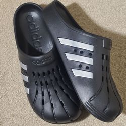 Adidas Black Clogs men's size 10, women's size 11
