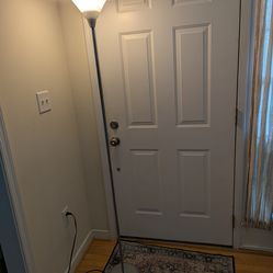 Gray Floor Lamp with Light Bulb Included