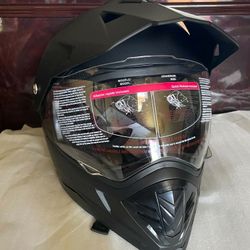 Yescom AHR Dual Sport Full Face Motorcycle Helmet Motocross Offroad Bike Sun Visor