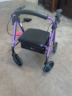 Nova Rollator Walker with Seat - Purple - Excellent Condition