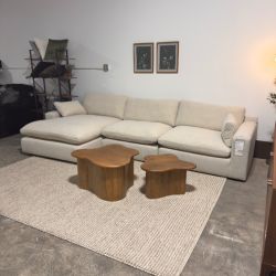 Modular Linen 3-Piece Sectional Sofa