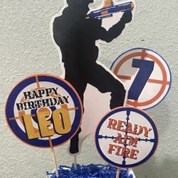 Nerf Gun Birthday Party Centerpieces 