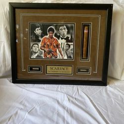 Scarface Picture Frame With Cuban Cigar And 2 Bullets
