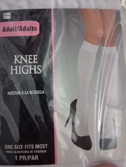 Halloween adult women white knee high socks