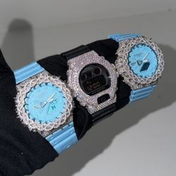 Moissanite G-Shock Iced Out Custom Bust Down Casio Watch
