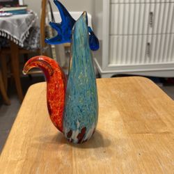 Heavy Art Glass Rooster 