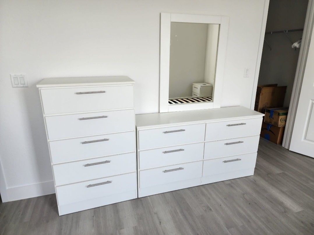 Dresser With Mirror And Chest 💥 Cómoda Con Espejo Y Gavetero