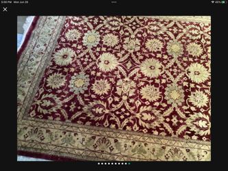 Hand Knotted Wool Rug 11x6 Nice Size