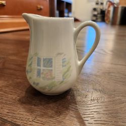 4.25" tall vintage Creation Alpac porcelain creamer/milk pitcher made in France, great condition