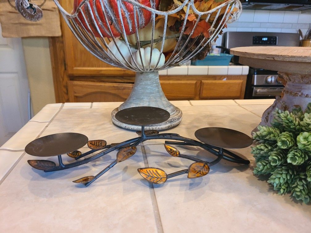 Smaller Size Candle Holder. Candles Not For Sale