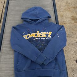 Small spider hoodie blue