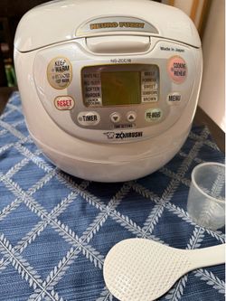 Zojirushi NS-ZCC18 10-Cup Neuro Fuzzy Rice Cooker, 1.8-Liters, Premium White
