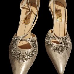 Badgley Mischka Silver Gemstone Heels - EUR 40.5/US 10