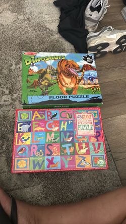 Kids Floor Puzzles Bundle – Dinosaurs & Alphabet